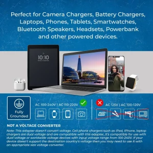 UK, Dubai Travel Adapter - 2 in 1 - Type G - Compact Design (US-7) - view 7