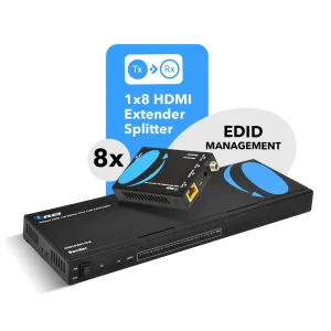 4K@60hz 1x8 HDMI™ Extender Splitter (Loop) - 115ft (cat6)-UHD18-EX115-K - view 7