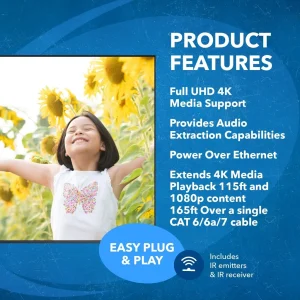 4K@60hz 1x8 HDMI™ Extender Splitter (Loop) - 115ft (cat6)-UHD18-EX115-K - view 8