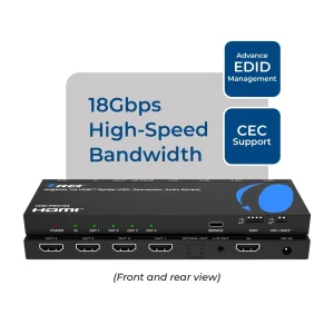 4K@60Hz 1x4 HDMI™ Splitter (CEC, Downscaler, Audio Extract) UHD-PRO104 - view 2