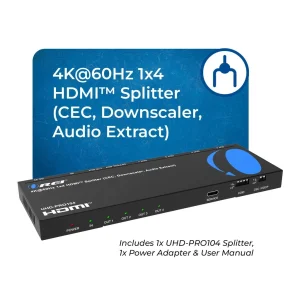 4K@60Hz 1x4 HDMI™ Splitter (CEC, Downscaler, Audio Extract) UHD-PRO104 - view 9