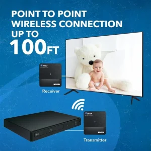 4K Wireless HDMI Transmitter & Receiver Extender by OREI - Up to 100 Feet - 0 Latency - Perfect for  - view 6