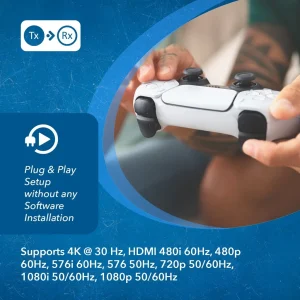 4K Wireless HDMI Transmitter & Receiver Extender by OREI - Up to 100 Feet - 0 Latency - Perfect for  - view 7