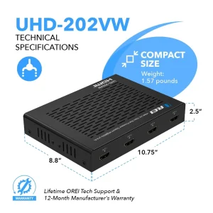 4K 1-In-4-Out USB-C & HDMI™ Video Wall Controller-UHD-202VW - view 5