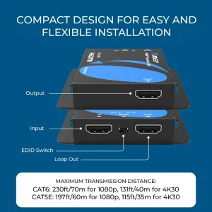 1080p HDMI™ Extender (Loop, IR) - 230ft (cat6)-EX-170C - view 6