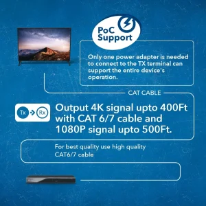 4K HDBaseT 1x4 HDMI™ Extender Splitter (Loop) - 400ft (cat6) - UHD14-EXB400-K - view 4