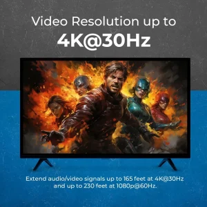 4K@30Hz 1x8 HDMI™ Extender Splitter (Loop) - 230ft (cat6)-HD18-EX165-K - view 6