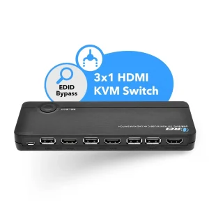 Ultra HD 4K 3x1 HDMI KVM Switch Keyboard & USB Peripheral Control (UKM-301C) - view 2