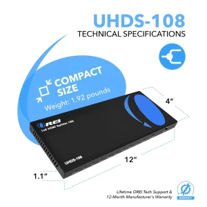 4K@60Hz 1x8 HDMI™ Splitter-UHDS-108 - view 5