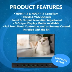 1080p 4-port HDMI™ Seamless Switch w/ Multi Viewer (Audio Extract) - HD-401MV - view 7