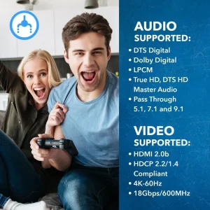 4K@60hz 4-port HDMI™ Switch (Audio Extract)-UHD-401 - view 7