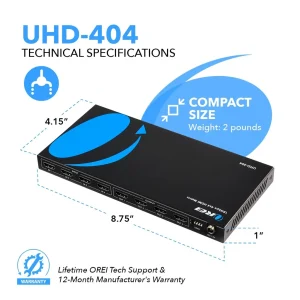 4K@60hz 4x4 HDMI™ Matrix (UHD-404) - view 5