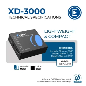 4K HDMI Signal Manager Supports HDMI 2.0, HDCP 2.3 - Downscale from 4K to 1080p (XD-3000) - view 5