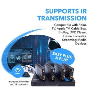 4K@60hz 1x4 HDMI™ Extender Splitter (Loop) - 115ft (cat6)-UHD14-EX115-K - view 4