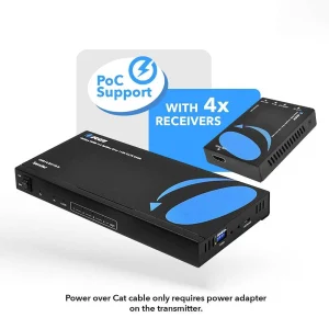 4K@60hz 1x4 HDMI™ Extender Splitter (Loop) - 115ft (cat6)-UHD14-EX115-K - view 8
