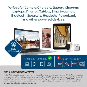 Europe, France Travel Adapter - 3 in 1 - 2 USB - Type E/F - Compact Design (U2U-9) - view 7