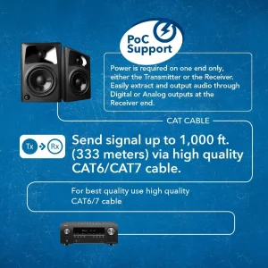 S/PDIF & L/R Audio Extender - 1000ft (cat6)-DA-EX1000-K - view 4