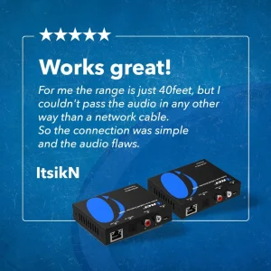 S/PDIF & L/R Audio Extender - 1000ft (cat6)-DA-EX1000-K - view 9