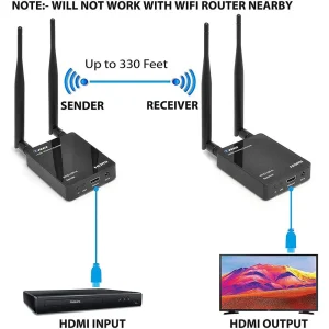 Wireless HDMI Transmitter & Receiver Extender Upto 300 Feet -1080P @50/60 Hz-IR Support (WHD-330-K-B) - view 2