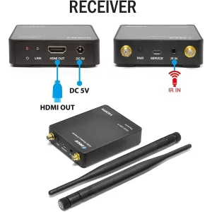 Wireless HDMI Transmitter & Receiver Extender Upto 300 Feet -1080P @50/60 Hz-IR Support (WHD-330-K-B) - view 4