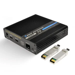 4K HDMI Extender Balun Over Fiber Optic Cable, HDR10, ARC & RS-232 Up to 40 KM - One to Many (Transmitter & Receivers...