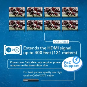 4K HDBaseT 8x8 HDMI™ Extender Matrix (Loop) - 400ft (cat6)-UHD88-EXB400R-K - view 3