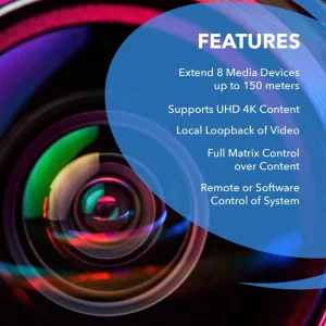 4K HDBaseT 8x8 HDMI™ Extender Matrix (Loop) - 400ft (cat6)-UHD88-EXB400R-K - view 9