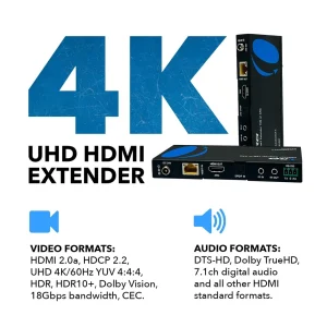 4K HDBaseT HDMI™ Extender (ARC) - 230ft (cat6)-UHD-EXB230AR-K - view 7