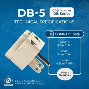 Japan, Philippines Travel Adapter - 2 in 1 - Type B - Compact Design (DB-5) - view 11