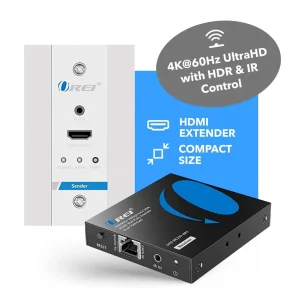 4K HDMI Extender Over Single CAT6/7 With 4K@60Hz Wall Plate Transmitter, HDR & IR Control Upto 230ft - view 2