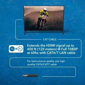 1080p 1x8 HDMI™ Extender Splitter (Over IP) - 400ft (cat6)-HD-EX108 - view 4