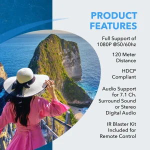1080p 1x8 HDMI™ Extender Splitter (Over IP) - 400ft (cat6)-HD-EX108 - view 8