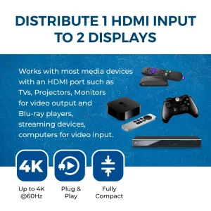 4K@60Hz 1x2 HDMI™ Splitter-UHDS-102 - view 6