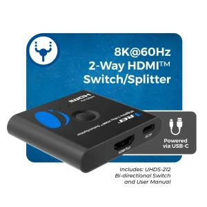 8K@60Hz 2-Way HDMI™ Switch/Splitter (UHDS-212) - view 9
