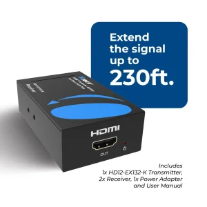 1080p 1x2 HDMI™ Extender Splitter (Loop) - 230ft (cat6)-HD12-EX132-K - view 10