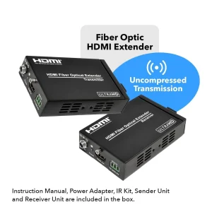 4K HDMI Extender Balun Over Fiber Optics Cable up to 1Km (3300 Feet), Supports IR, RS-232 (HDS-FO-K) - view 2