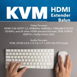 4K@60hz HDMI™ Extender (KVM) - 230ft (cat6)-UHD-EX230-KVM - view 7