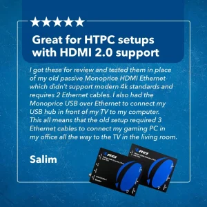 4K@60hz HDMI™ Extender (Loop, Bi-IR, SPDIF) - 230ft (cat6) (UHD-EX230A-K) - view 10