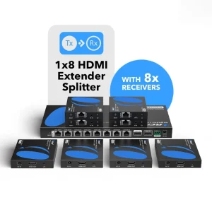 4K@60hz 1x8 HDMI™ Extender Splitter (Loop) - 230ft (cat6)-UHD18-IPC230-K - view 2