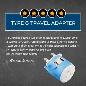 UK, Ireland Travel Adapter - 3 in 1 - 2 USB - Type G - Compact Design (U2U-7) - view 10