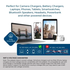 UK, Ireland Travel Adapter - 3 in 1 - 2 USB - Type G - Compact Design (U2U-7) - view 8