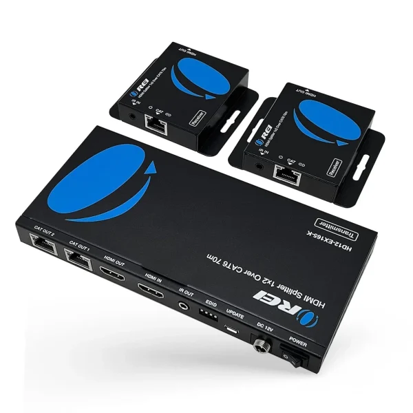 4K@30Hz 1x2 HDMI™ Extender Splitter (Loop) - 230ft (cat6)-HD12-EX165-K
