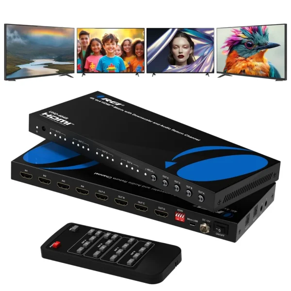 4K 4x4 HDMI™ Matrix with Downscaler and Audio Return Channel (UHD-404R)