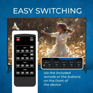 4K 4x4 HDMI™ Matrix with Downscaler and Audio Return Channel (UHD-404R) - view 4