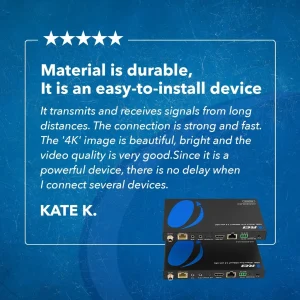 4K HDBaseT HDMI Extender Over CAT6/7 up to 330 Feet, Bi-directional IR, ARC, PoC, RS-232 (UHD-EXB330LAR-K) - view 9