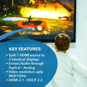 8K 1x2 HDMI™ Splitter (Downscaler, Audio Extract)-BK-102A - view 7