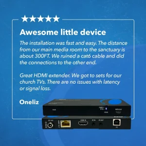 4K HDBaseT HDMI™ Extender (USB2.0, Bi-IR) - 400ft (cat6) (UHD-EXB400UR-K) - view 9