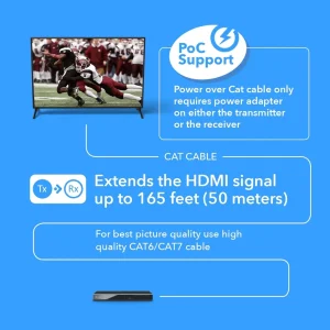 4K@60hz HDMI™ Extender (Loop, IR) - 165ft (cat6) (UHD-EX165H-K) - view 4
