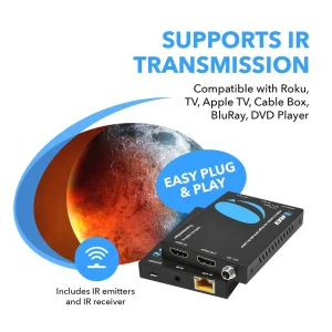 4K@60hz HDMI™ Extender (Loop, IR) - 165ft (cat6) (UHD-EX165H-K) - view 8