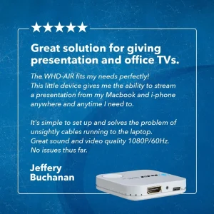 Full HD Wireless HDMI Display Receiver Adapter, 2.4G/5Ghz 4K@60hz Screen Mirroring Solution Miracast (WHD-AIR) - view 10